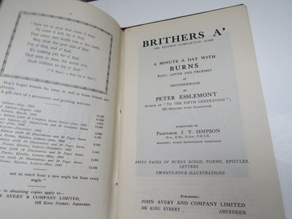Brithers A', A Minute a Day with Burns by Peter Esslemont, 1945 book image 6