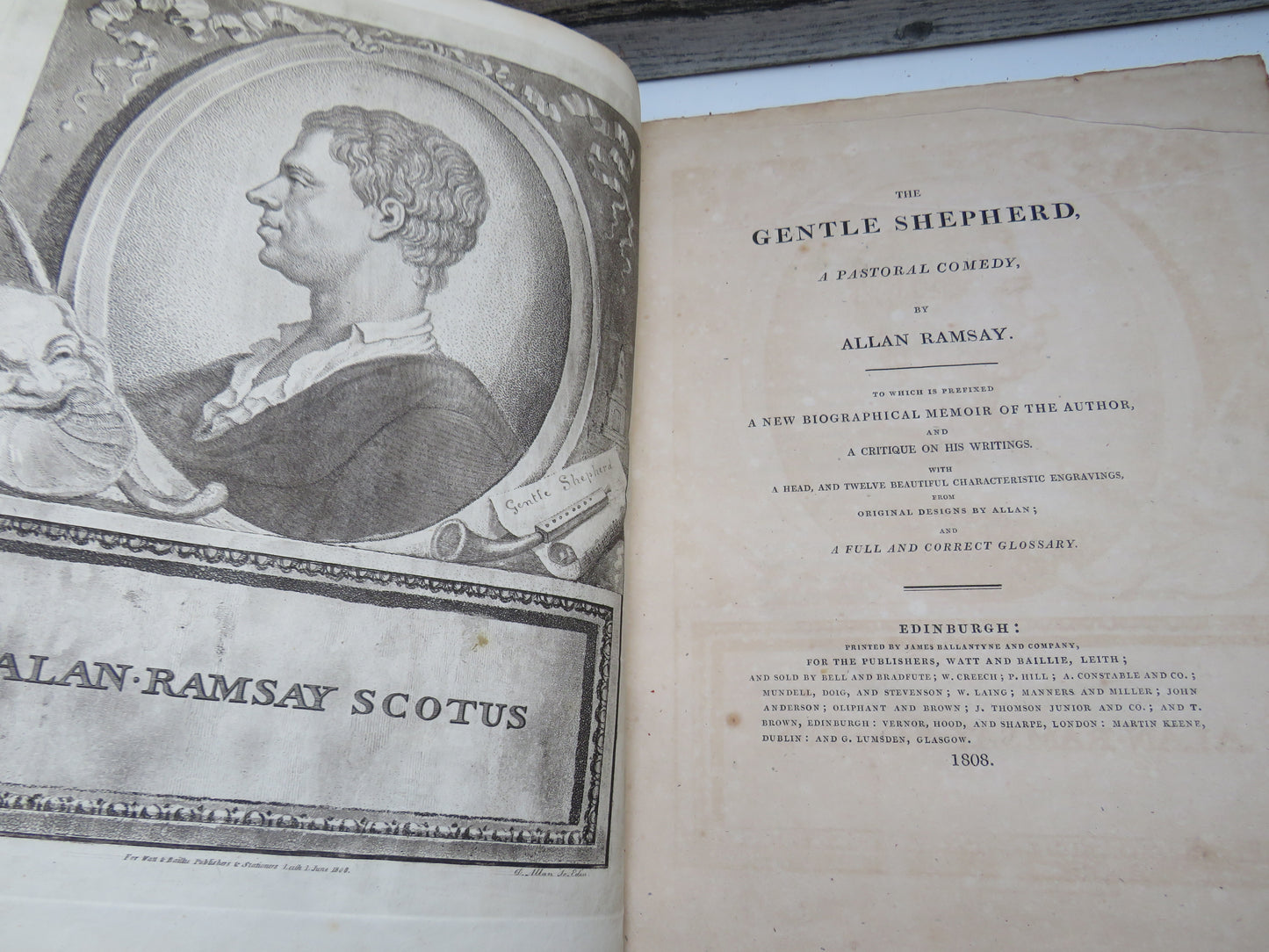 The Gentle Shepherd A Pastoral Comedy By Allan Ramsay 1808