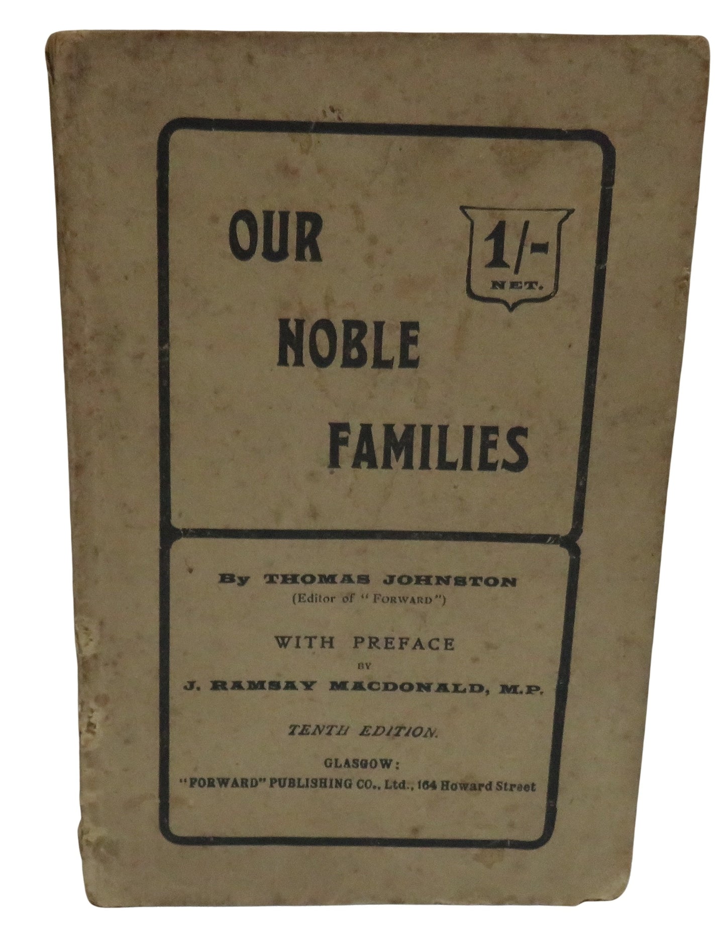 Our Scots Noble Families By Thomas Johnston 1919 Antique Book