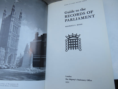 Guide To The Records of Parliament By Maurice F. Bond 1971 book image 5