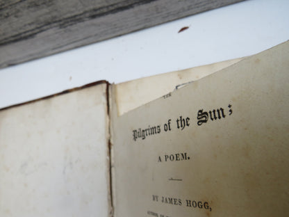 The Pilgrims of the Sun; A Poem. By James Hogg 1815