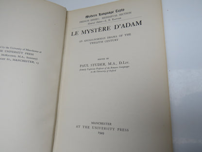 Le Mystere D'Adam Edited by Paul Studer, 1949 book image 4