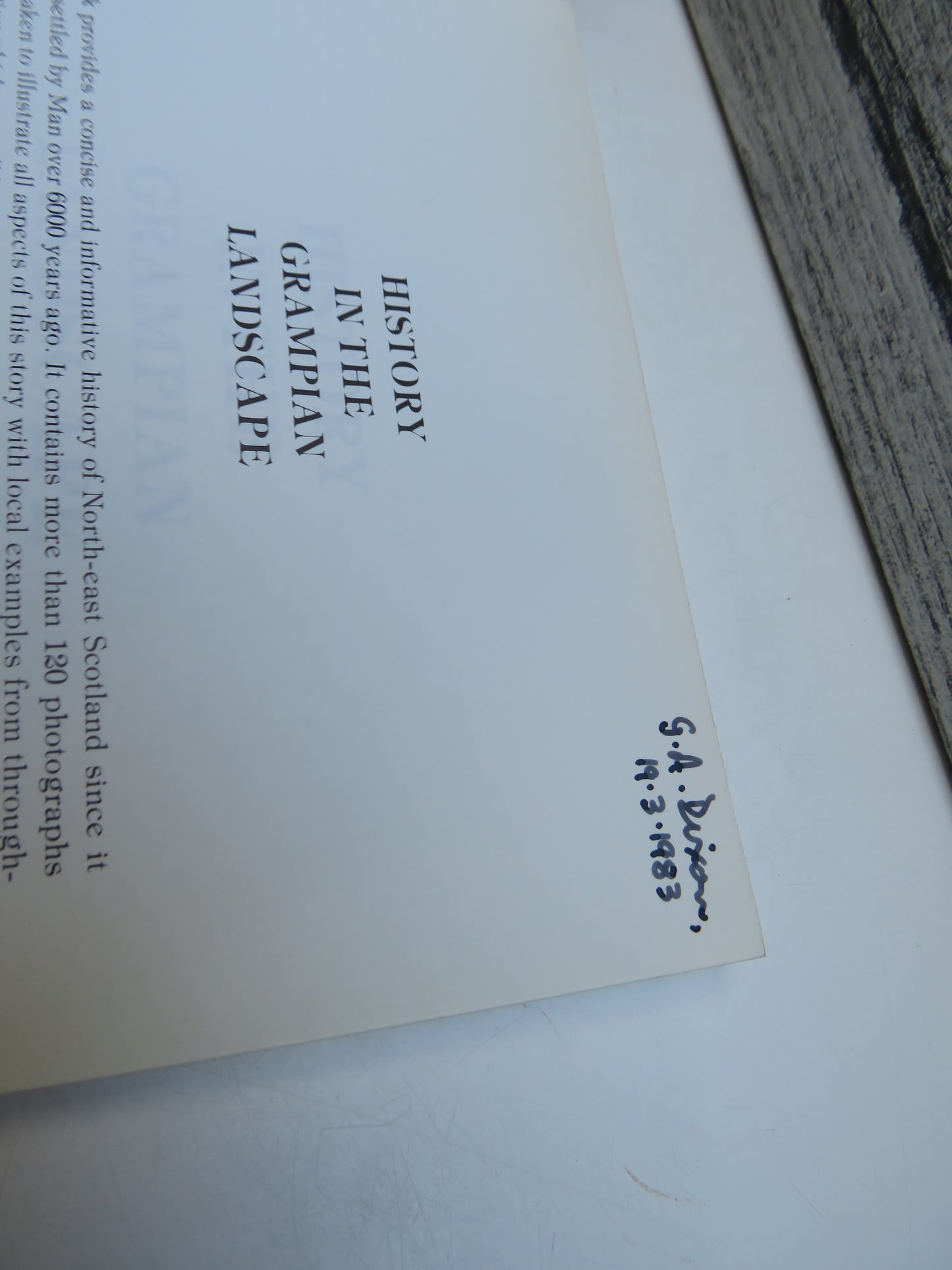 History In The Grampian Landscape By Sydney Wood and John Patrick 1982