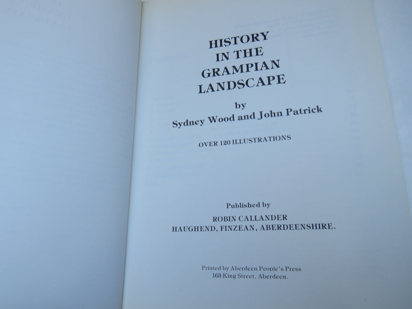 History In The Grampian Landscape By Sydney Wood and John Patrick 1982