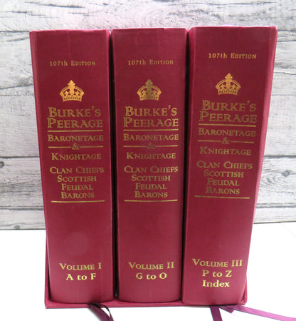 Burke's Peerage Baronetage & Knightage Clan Chiefs Scottish Feudal Barons 107th Edition 2003 Volume  book front cover