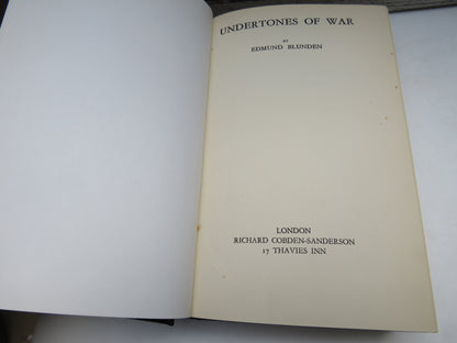 Undertones of War By Edmund Blunden 1928