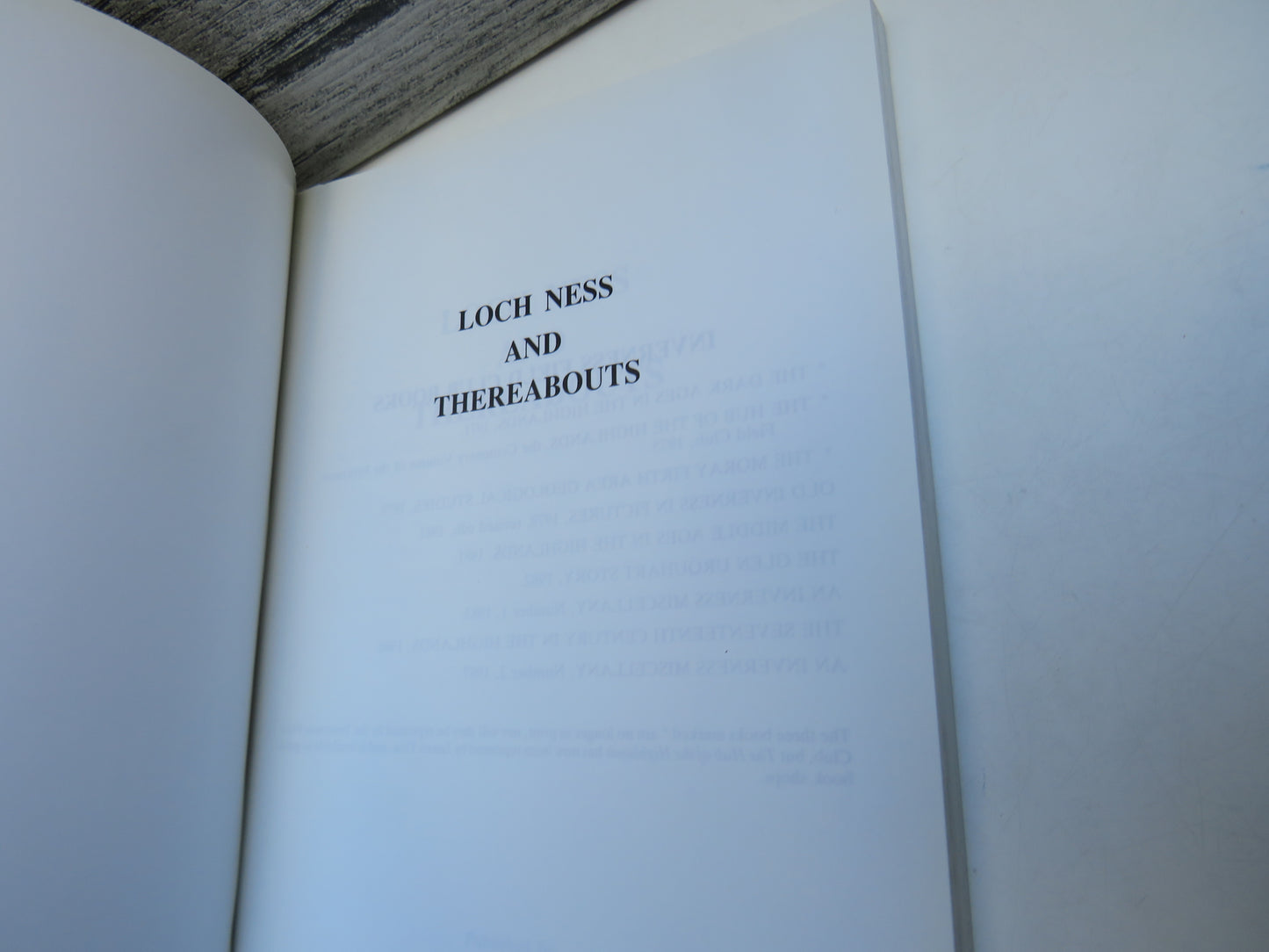 Loch Ness and Thereabouts Published By The Inverness Field Club 1991