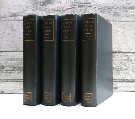 The Decline and Fall of the Roman Empire By Edward Gibbon In Four Volumes book front cover