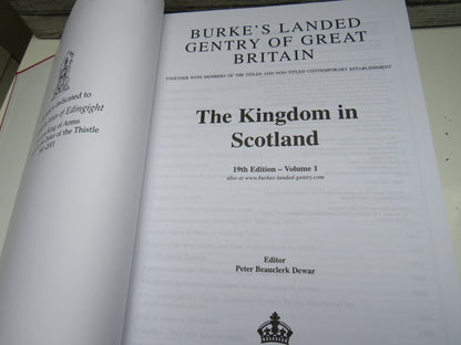 Burke's Landed Gentry of Great Britain The Kingdom of Scotland 19th Edition Volume 1 2001 book image 4