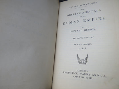 The Decline and Fall of the Roman Empire By Edward Gibbon In Four Volumes