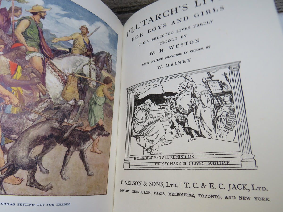 Plutarch's Lives For Boys and Girls Being Selected Lives Freely Retold By W. H. Weston
