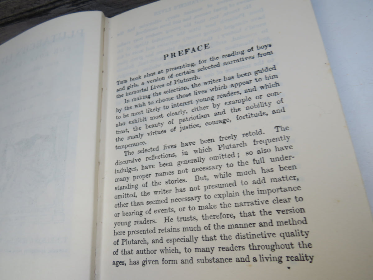 Plutarch's Lives For Boys and Girls Being Selected Lives Freely Retold By W. H. Weston