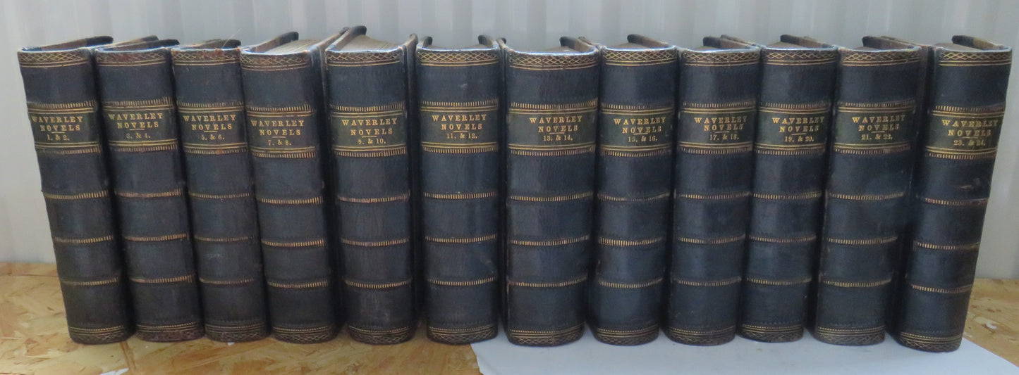 The Waverly Novels By Sir Walter Scott 1862 Volumes 1 - 24 in 12 Books