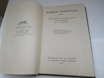 Harold Tennyson R.N. The Story of a Young Sailor Put Together By A Friend 1918 book image 4