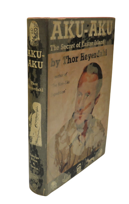 Aku-Aku The Secret of Easter Island By Thor Heyerdahl 1958 book front cover