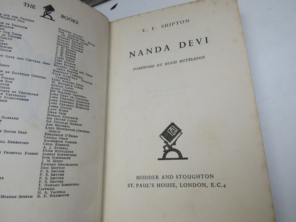 Nanda Devi By E. E. Shipton 1939
