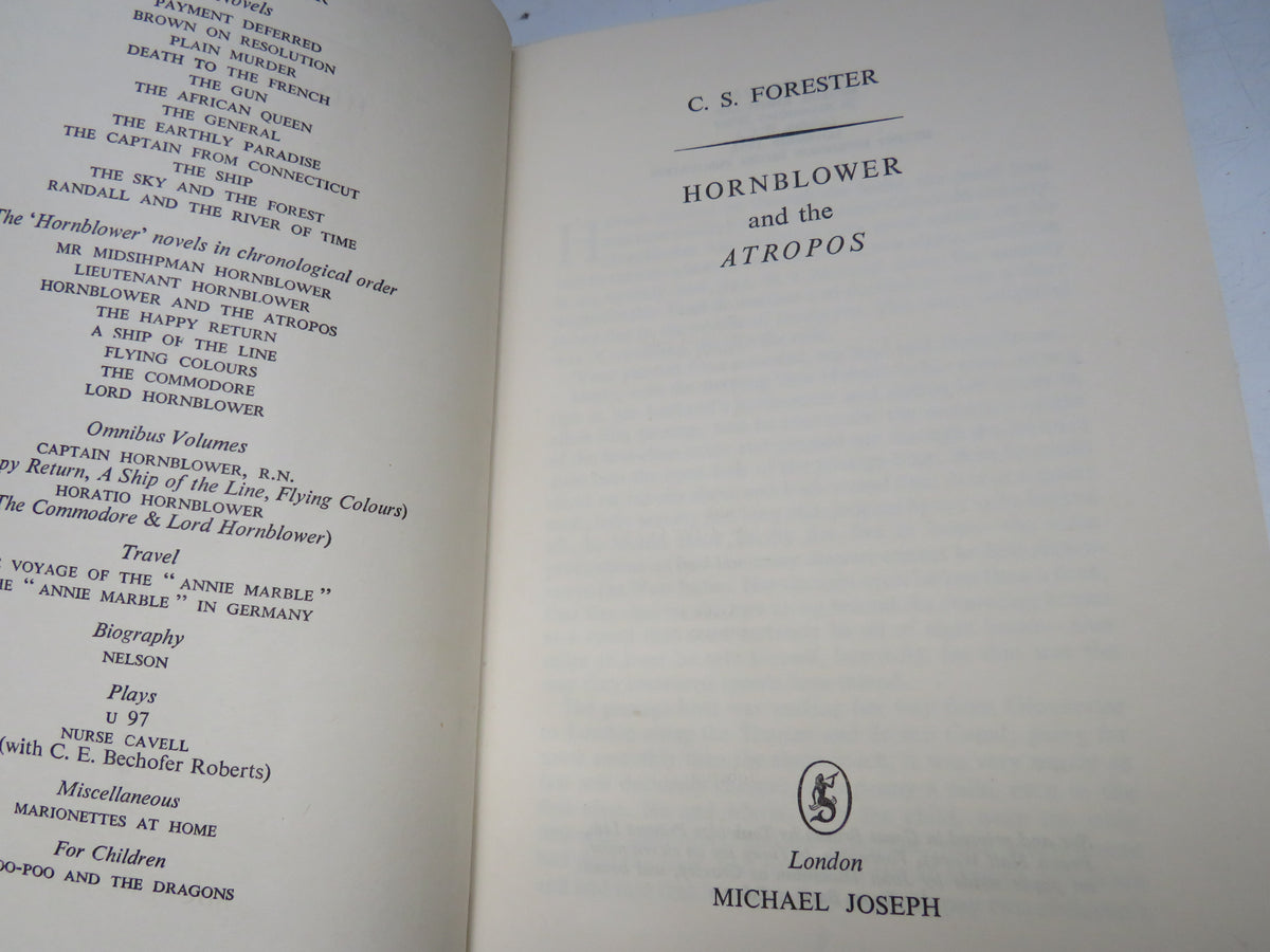 Hornblower and the Atropos By C.S. Forester 1953