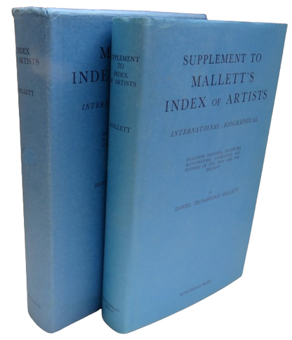 Mallett's Index of Artists International - Biographical By Daniel Trowbridge Mallett 1976 book front cover