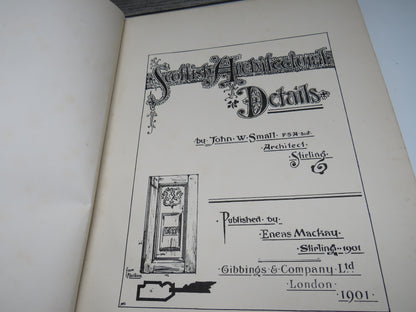 Scottish Architectural Details By John. W. Small Architect Stirling 1901 book image 4