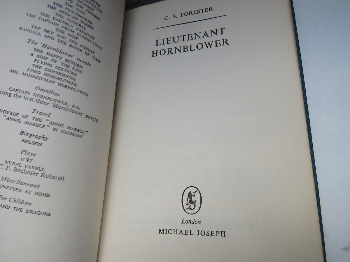 Lieutenant Hornblower By C. S. Forester 1952
