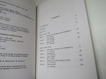 History of Peebles 1850-1990 by J. L. Brown and I. C. Lawson, 1990 book image 4