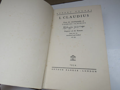 I, Claudius From The Autobiography of Tiberius Claudius Emperor of the Romans By Robert Graves 1934 book image 4