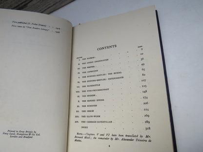 The Wonders of Instinct Chapters In The Psychology of Insects By J.H. Fabre Translated by Alexander Teixeira De Mattos and Bernard Miall 1928