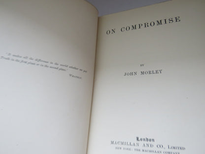 On Compromise By John Morley 1903 book image 4