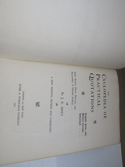 The Cyclopedia of Practical Quotations By J. K. Hoyt 1907 book image 4