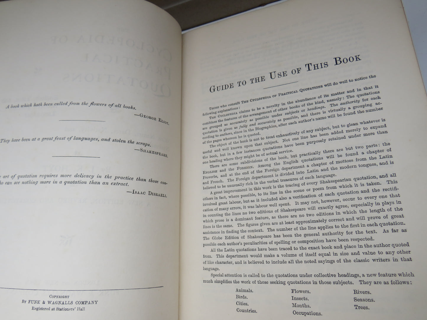 The Cyclopedia of Practical Quotations By J. K. Hoyt 1907