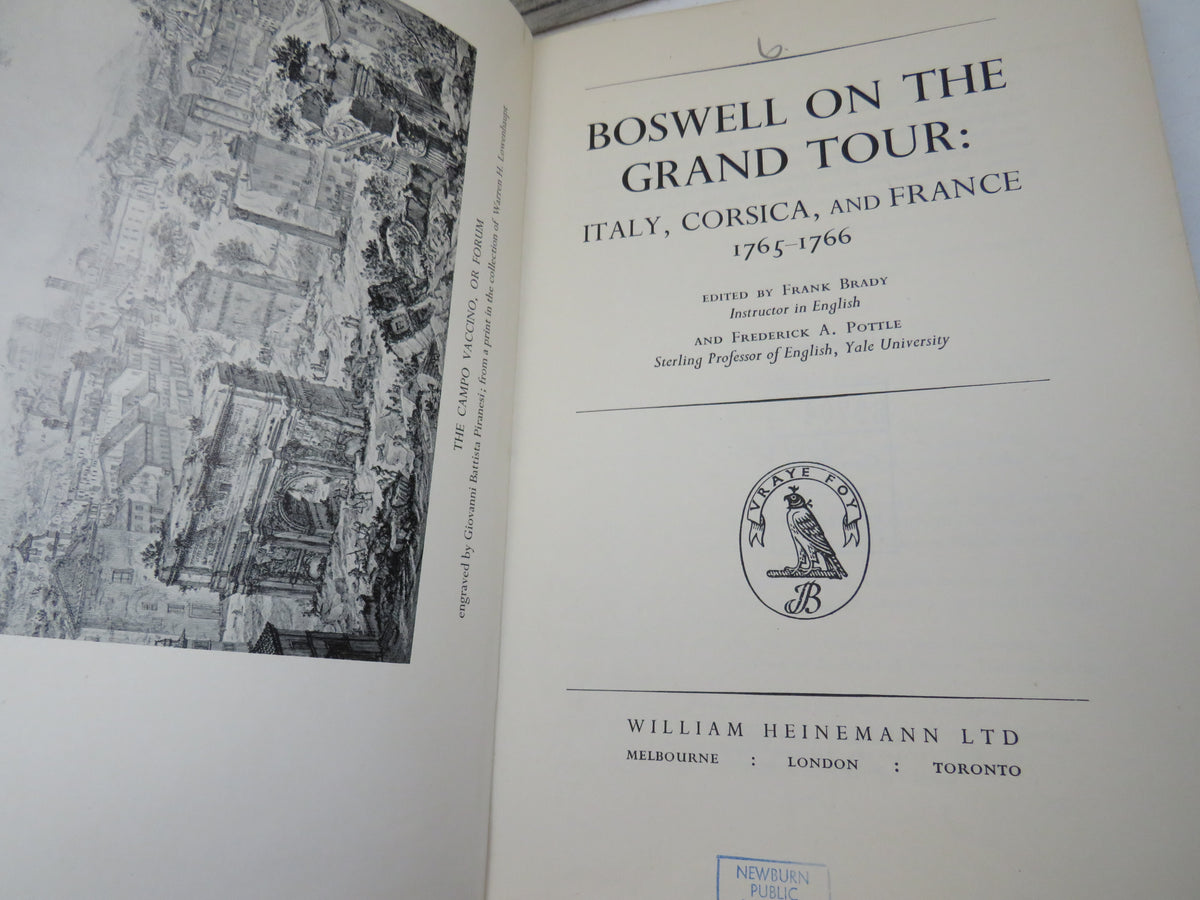 Boswell On The Grand Tour: Italy, Corsica, and France 1765-1766
