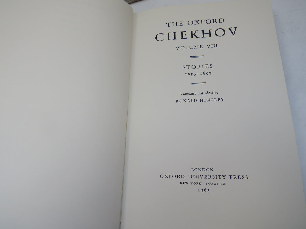The Oxford Chekhov Volume VIII Stories 1895-1897 Translated and Edited By Ronald Hingley 1965