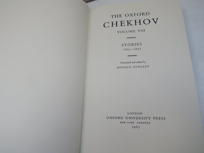The Oxford Chekhov Volume VIII Stories 1895-1897 Translated and Edited By Ronald Hingley 1965