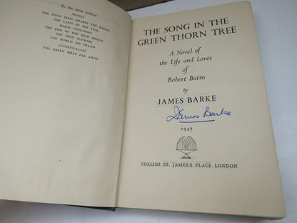 The Song In The Green Thorn Tree A Novel of the Life and Loves of Robert Burns By James Barke 1947 A book image 3