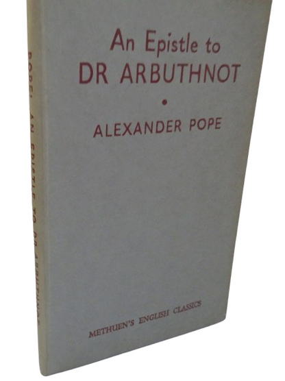 An Epistle To Dr Arbuthnot By Alexander Pope 1961 book front cover