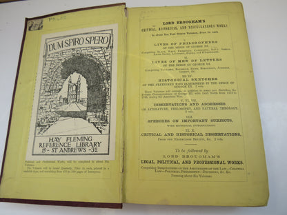 Lives of Men of Letters Of The Time Of George III By Henry, Lord Brougham 1855 book image 3