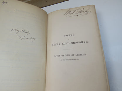 Lives of Men of Letters Of The Time Of George III By Henry, Lord Brougham 1855 book image 4