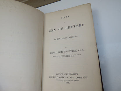 Lives of Men of Letters Of The Time Of George III By Henry, Lord Brougham 1855 book image 5