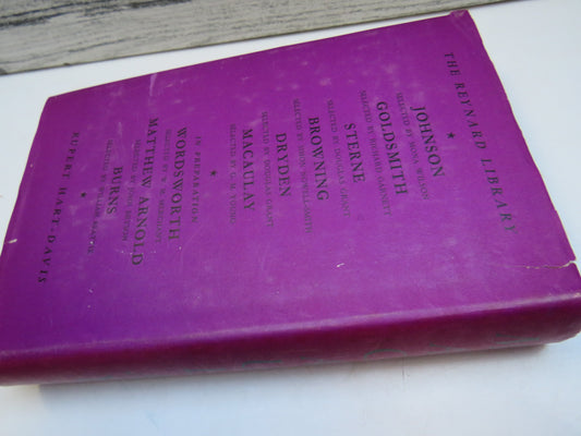Macaulay Prose and Poetry, selected by G. M. Young, 1952, Vintage Poetry Book