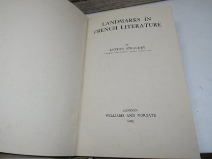 Landmarks In French Literature By Lytton Strachey 1923