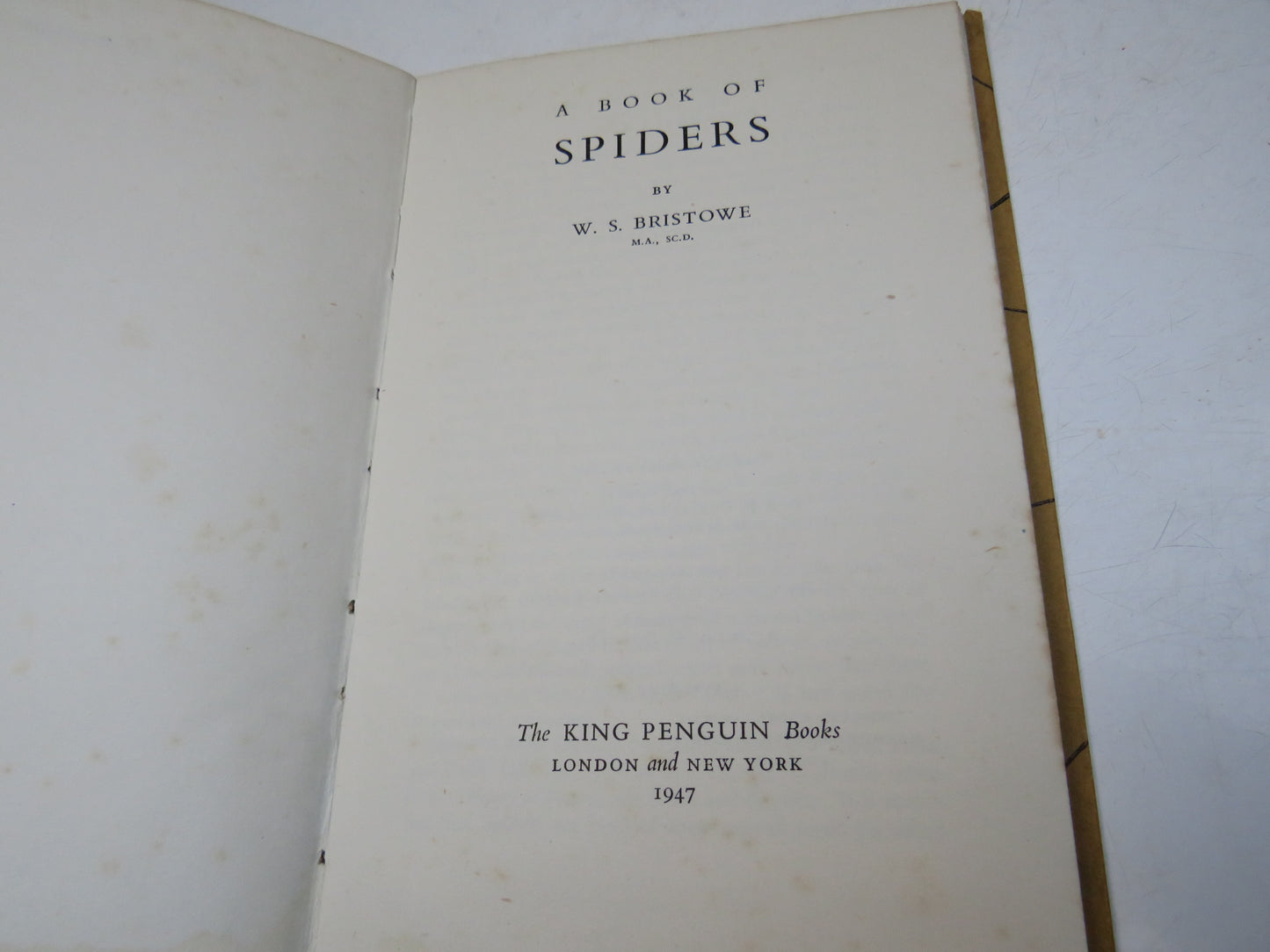 Spiders by W. S. Bristowe, 1947