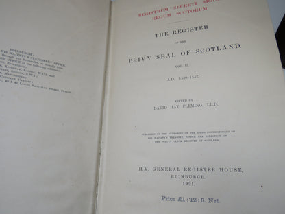 The Register of the Privy Seal of Scotland A.D. 1529-1542 Vol 1-4 1921 book image 8