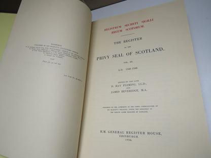 The Register of the Privy Seal of Scotland A.D. 1529-1542 Vol 1-4 1921 book image 10