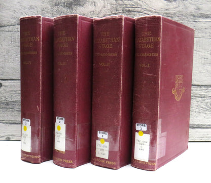 The Elizabethan Stage By E.K. Chambers 1923 4 Volume Set book front cover