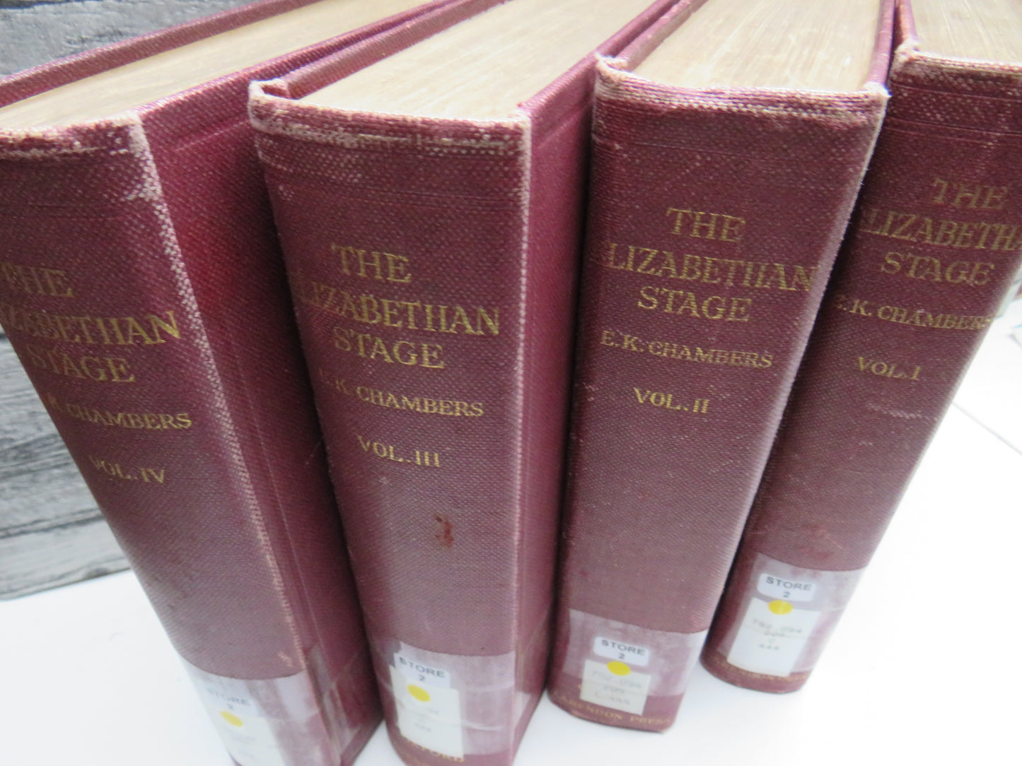 The Elizabethan Stage By E.K. Chambers 1923 4 Volume Set