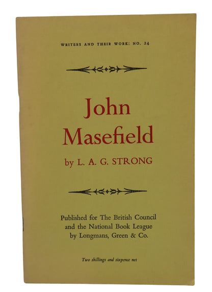 John Masefield By L. A. G. Strong 1964 book front cover