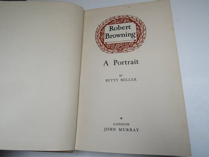 Robert Browning A Portrait By Betty Miller 1952 1st Edition book image 3