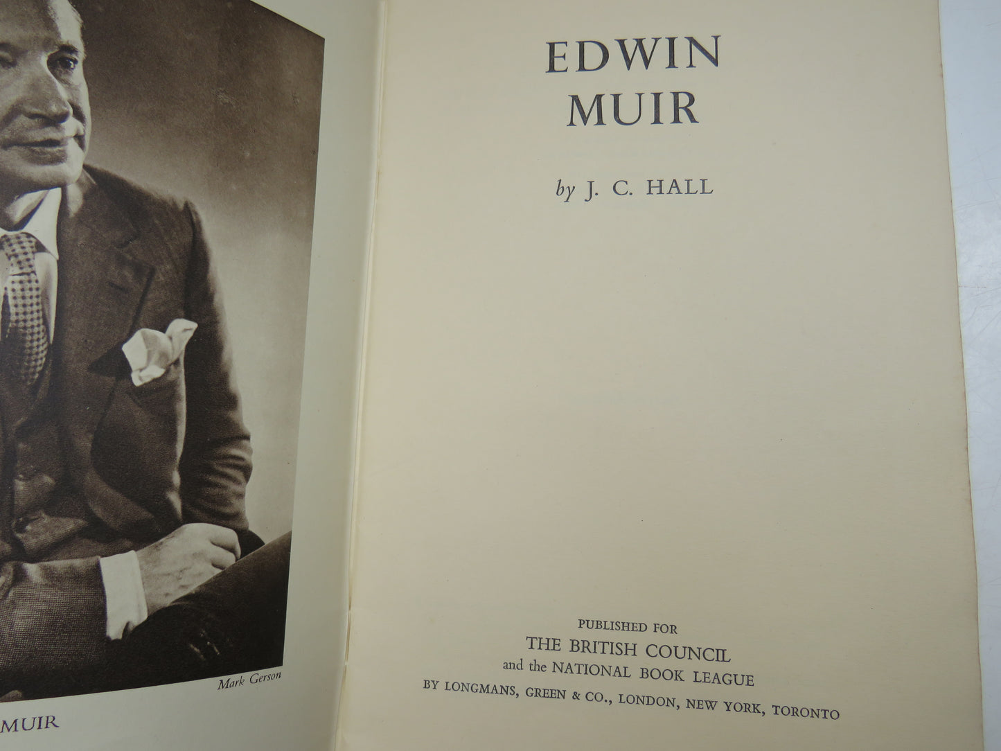 Edwin Muir By J.C. Hall 1956
