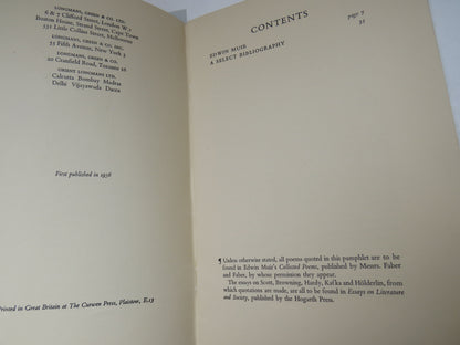 Edwin Muir By J.C. Hall 1956 book image 5