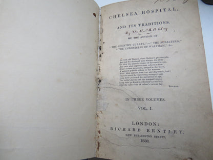 Chelsea Hospital, and Its Traditions 1838 3 Volume Set - Antique Books book image 3